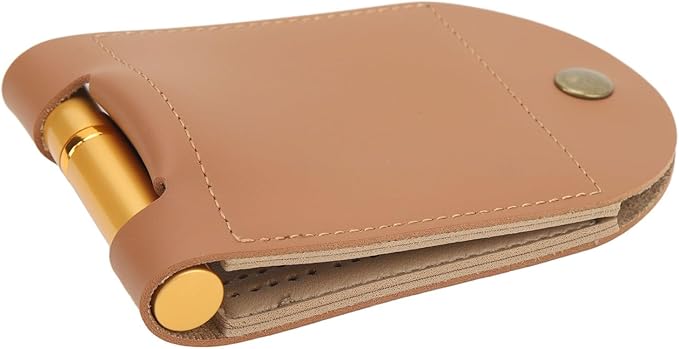 Leather Cribbage Game Scoreboard,Leather Cribbage Board Game Set with Needle Lightweight Brown 2 Track Leather Game Bag Scoreboard for Pepple Over 8