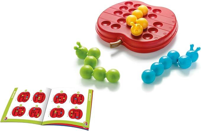 SmartGames Apple Twist Travel Puzzle Game with 60 Challenges for Ages 5 - Adult