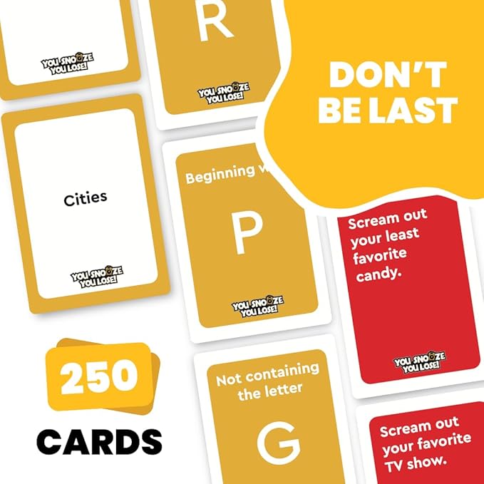 Viral Studios You Snooze You Lose - Fast Paced Word Matching Game, 200 Cards Quick and Hilarious Fun for Family Game Nights, Gatherings, & Parties Ages 15+