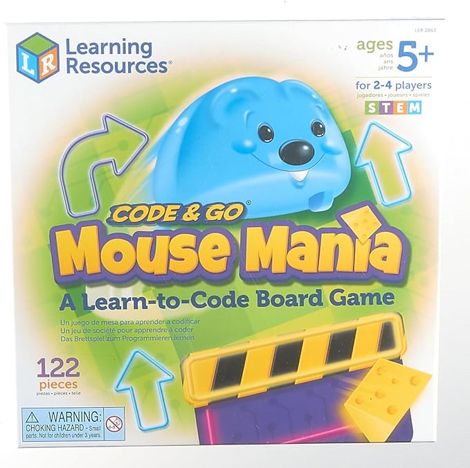 Learning Resources Code & Go Robot Mouse Board Game, STEM, Early Coding Game, Ages 5+