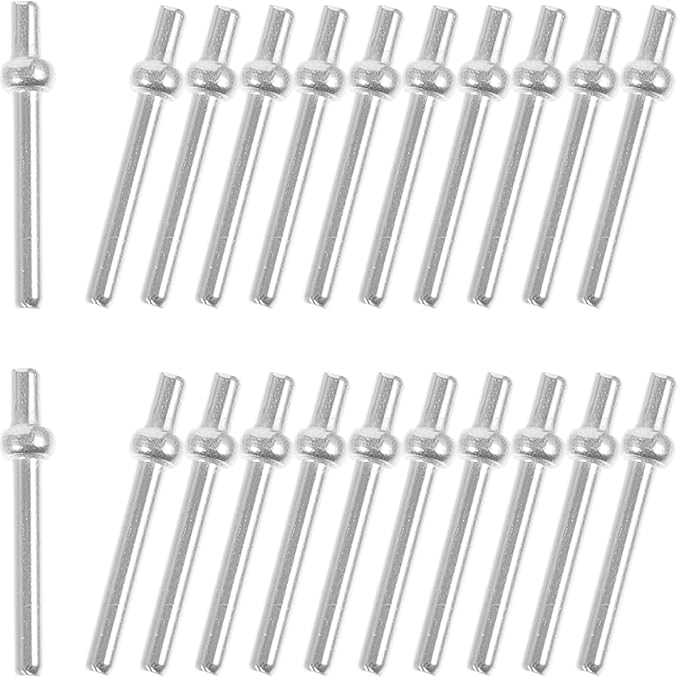 SAFIGLE 100Pcs Silver Metal Cribbage Board Pegs：Interactive Scoring Pins for Cribbage Board Game - Pins with a Tapered Design for Family and Friends