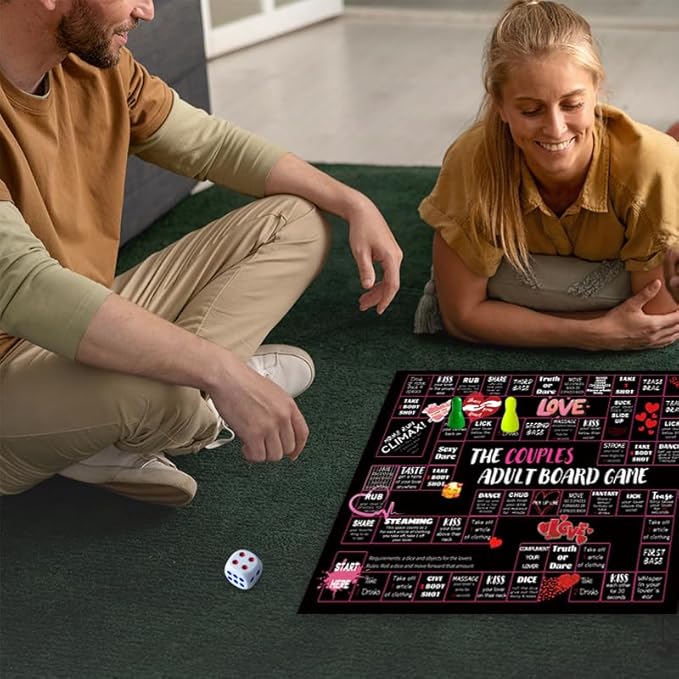 Adultopoly Board Game for Couples - Fun Date Night Card Game with Props, Adult Party Game for 2+ Players, Perfect for Couples Game Night (Classic)