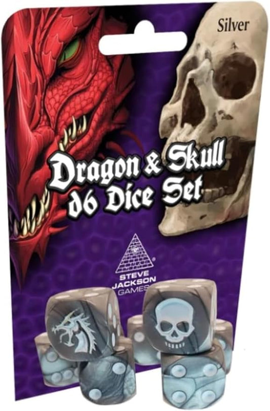 Dragon & Skull Dice Pack Silver by Steve Jackson Games
