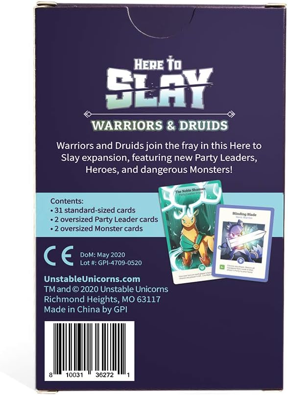 Here to Slay Warriors & Druids Expansion Pack - Designed to be Added to Your Here to Slay Base Game