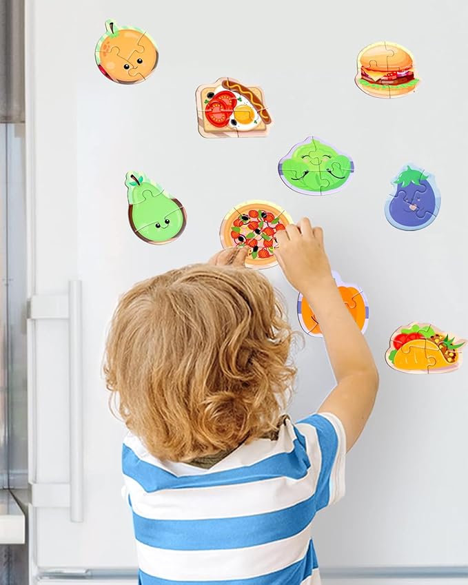 Magnetic Puzzles for Toddlers 2-4, Travel Puzzles Games for Kids Ages 1-3, Activities Toy Jigsaw Puzzles Book for Boys & Girls 1 2 3 4 5, Learning Magnet Present for Road Trip