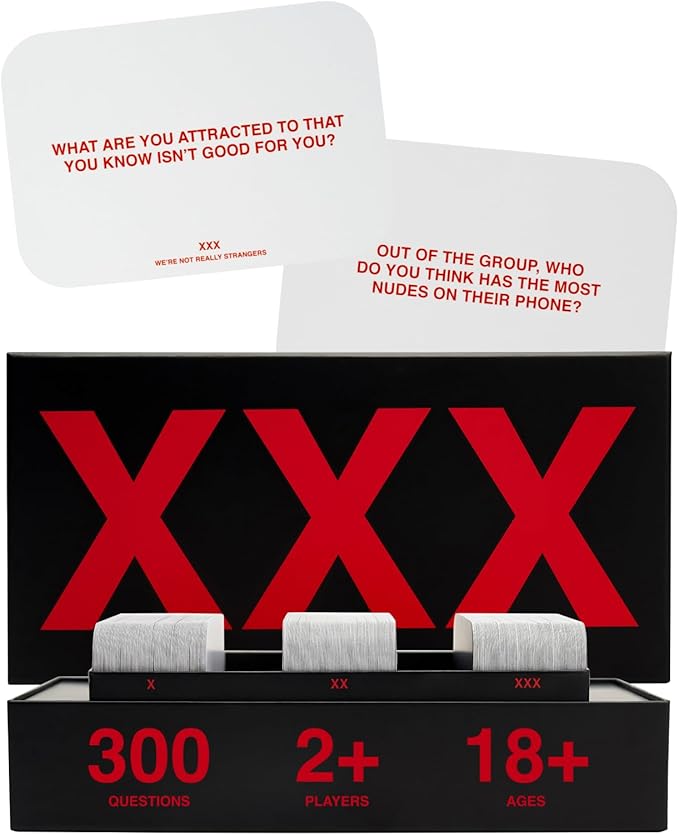 WE'RE NOT REALLY STRANGERS Adult Edition Card Game for Adults & Friends - 300 Conversation Cards for Memorable Game Nights, Parties, & Bachelorette Parties, 18+, 2-6 Players