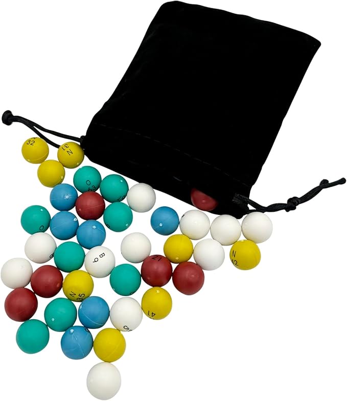 Deluxe Bingo Game Set,Bingo Set Includes Metal Cage,600 Mixed Color Plastic Chips,100 Large Cards,75 Bingo Balls,Plastic Masterboard, 2 Velvet Bag,Great for Adults Large Group and Parties