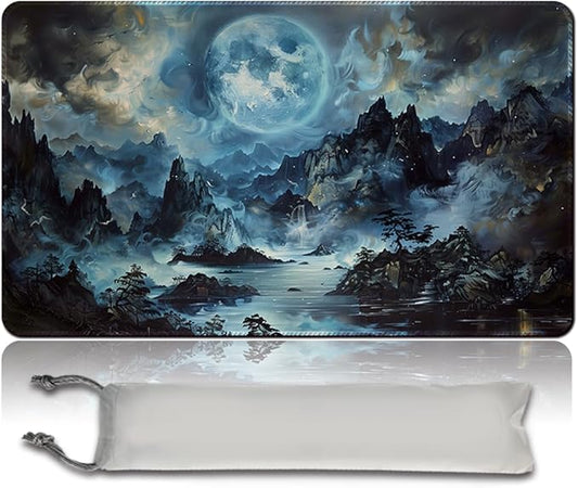 MTG Playmat 23.6x13.8 Inch Board Game Card Game Trading Card Game Mat Mouse Pad TCG Game Mat Stitched Edge Smooth Surface Rubber Base for Board Games,Card Showdown. (Mt-1)