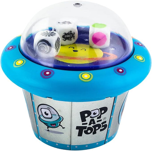 Pop-A-Tops — Match-A-Martian — Travel-Friendly Game With Pop-up Dice Fun — For Kids Ages 6 and Up