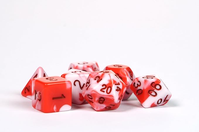 1985 Games Strawberry Kawaii Cat Dice Set – Milk Carton-Inspired Dice for DND | TTRPGs & Tabletop Roleplaying