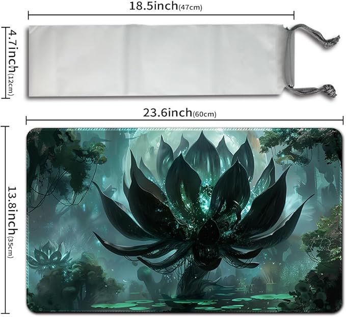 MTG Playmat 23.6x13.8 Inch Board Game Card Game Trading Card Game Mat Mouse Pad TCG Game Mat Stitched Edge Smooth Surface Rubber Base for Board Games,Card Showdown. (Mt142)