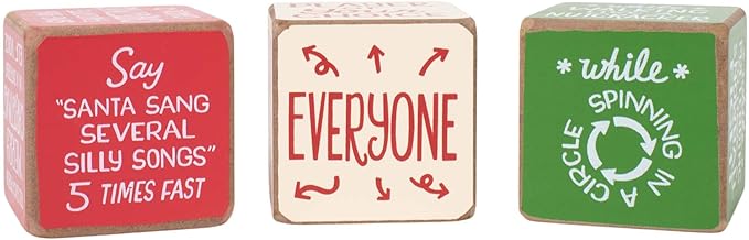 DEMDACO Party Starter Dice Amazing Colorful 2 x 2 MDF Wood Christmas Activity Game
