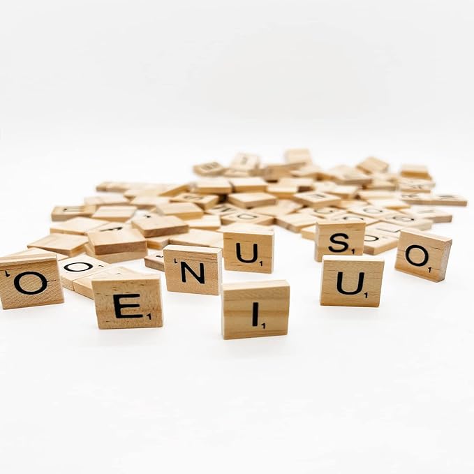 400 Pcs Scrabble Letters, Wood Scrabble Tiles for Crafts