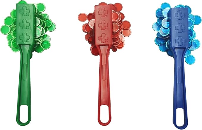 SEETOOOGAMES Magnetic Wand Bingo Chip Set - 300 Metal Chips with 3 Pack Magnet Wands for Classroom, Science Learning, Counting, Family Game Night Activities