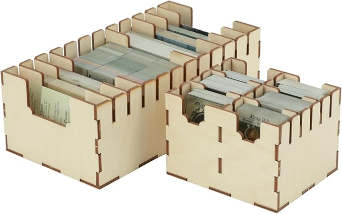 The Broken Token Arkham Horror 3rd Edition Compatible Game Organizer - Birch Wood Storage Box with Trays for Cards, Clues, Doom & More - Compatible w/Dark Waves - Wooden Game Organizer