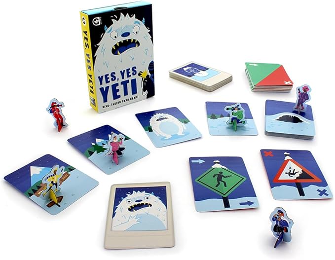 Ginger Fox - Yes, Yes Yeti Card Game, Risk-Taking Family Card Games, Hilarious Strategy Games, Card Games for 2 Players & More, Strategy Card Games for Adults, Teens, & Kids Ages 8+, 88 Cards