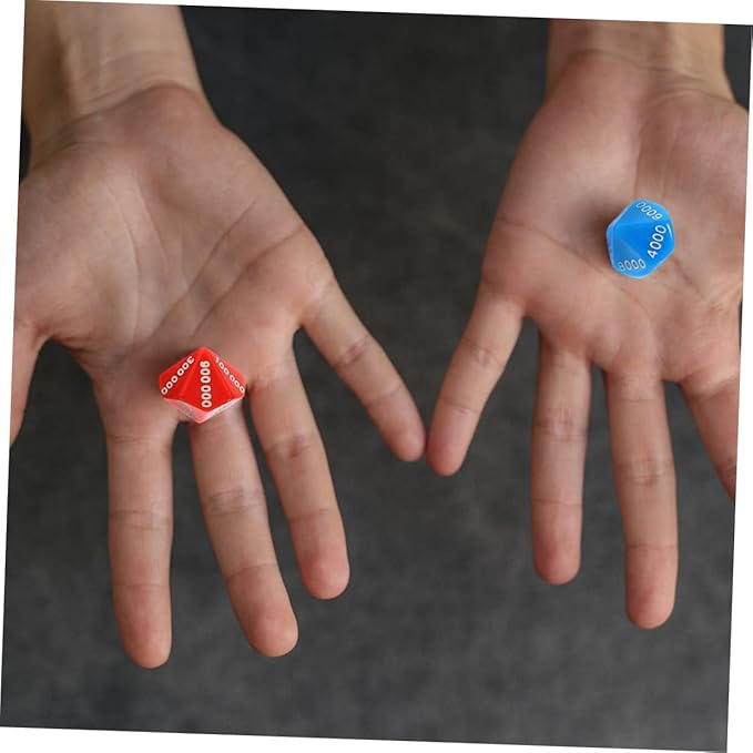 24 Pcs Multi-Sided Game Dice Set, Large Portable Dice for Party Games, Assorted Colors, 0.86 * 0.86 * 3.14 Inch, Plastic, Mini Dice for Board Games and Party Props