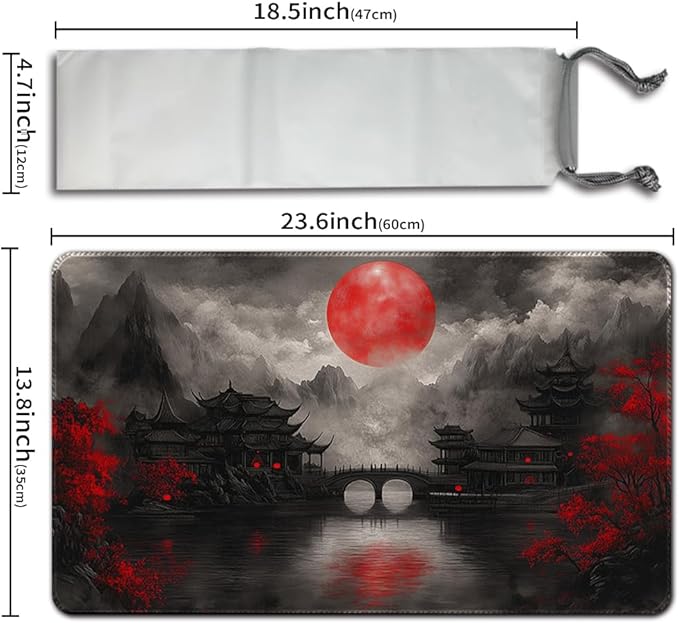 MTG Playmat 23.6x13.8 Inch Board Game Card Game Trading Card Game Mat Mouse Pad TCG Game Mat Stitched Edge Smooth Surface Rubber Base for Board Games,Card Showdown. (MTA105)