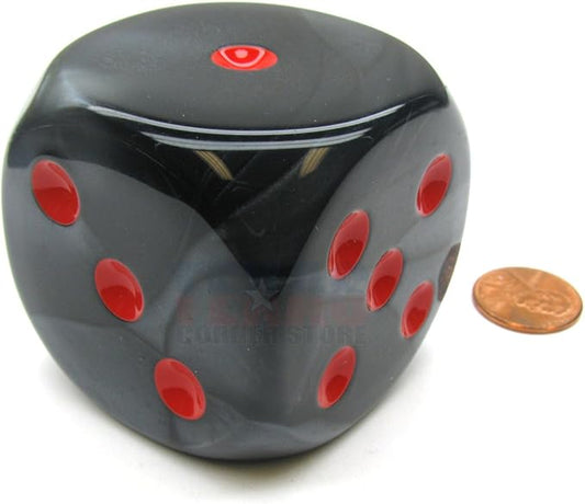 Black Velvet Die with Red Pips D6 50mm (1.97in) Pack of 1 Chessex