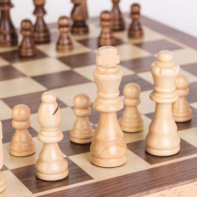 Chess Set,Chess Board,Magnetic Chess Board Set for Adults,Classic Handcrafted Game Board,Ideal for Home and Travel