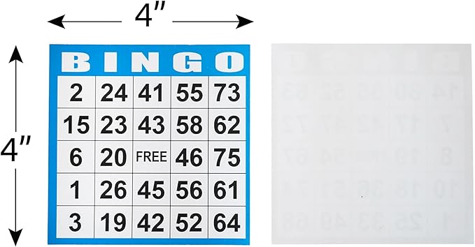 SEETOOOGAMES Bingo Paper Game Cards - 1 Card - 100 Books of 5 Sheets