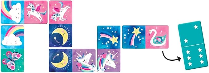 Mudpuppy Unicorn Dominoes
