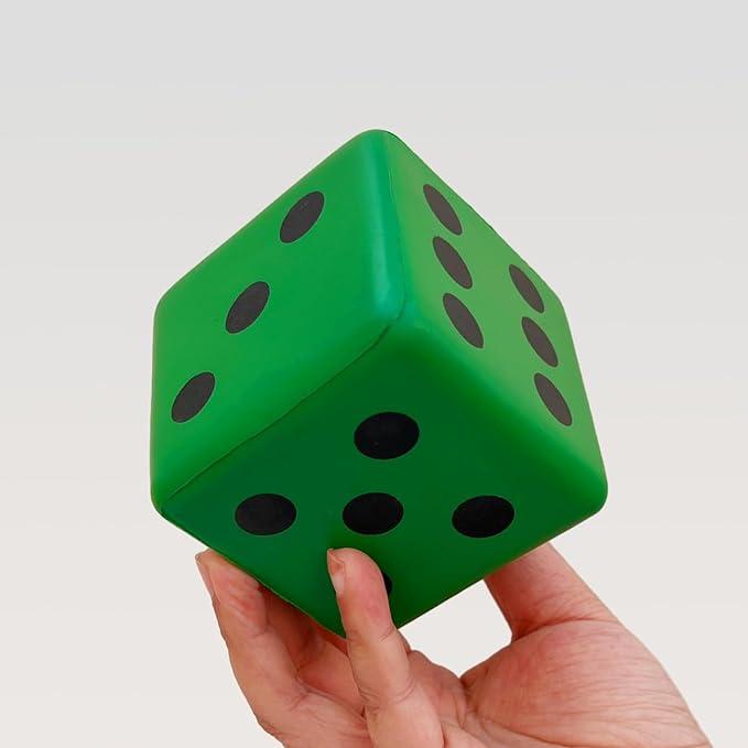 3.15 Inches Foam Dice Toy: A Fun-Filled, Kawaii Dices Educational Toy for Kid Board Game and Learning Sessions (Fortunate Green)