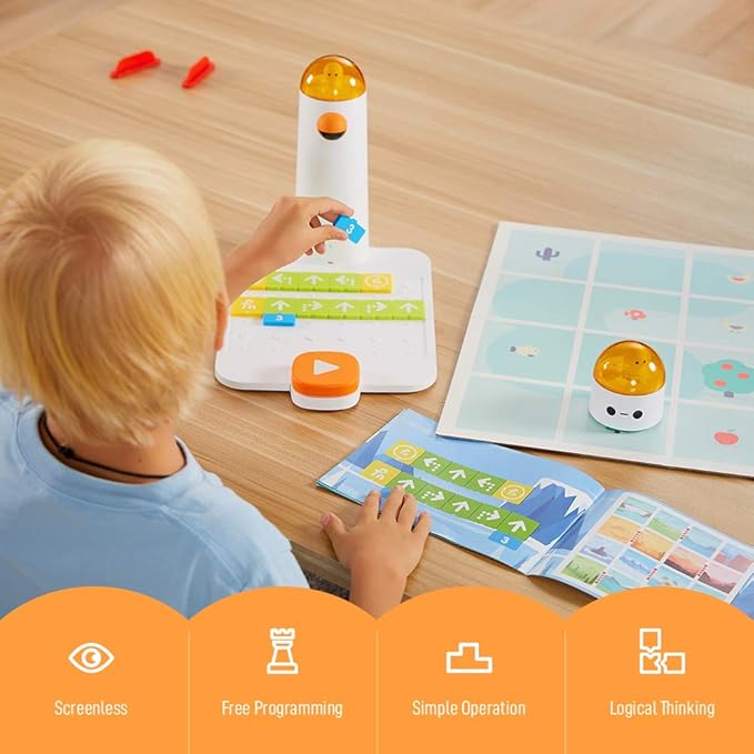 Matatalab Pro Set Coding Robot for Kids Ages 4+, STEM Educational Toy for Kids, Entry-Level Programming DIY Mechanical Building Blocks Robot, Learn to Code with Game