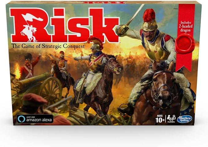 Hasbro Gaming Risk Game with Dragon; for Use with Amazon Alexa; Strategy Board Game Ages 10 and Up; with Special Dragon Token