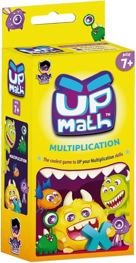 YUKA Champs UPMATH Multiplication Monster Theme 3 Levels Easy Medium and Hard Maths Flash Card Educational Brain Game Pre-School Children 6+ Years (Multiplication Card)
