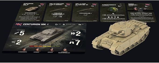 World of Tanks: British Centurion Mk. I Expansion - WOT Miniatures Game, Tabletop Gaming, War & Military, RPG Figures, WOT73