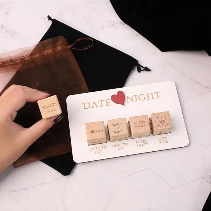 Date Night Dice for Couples Wooden Dice for Couples Valentine's Day Gift Couples Gift Ideas Couples Date Night Ideas Couples Gift