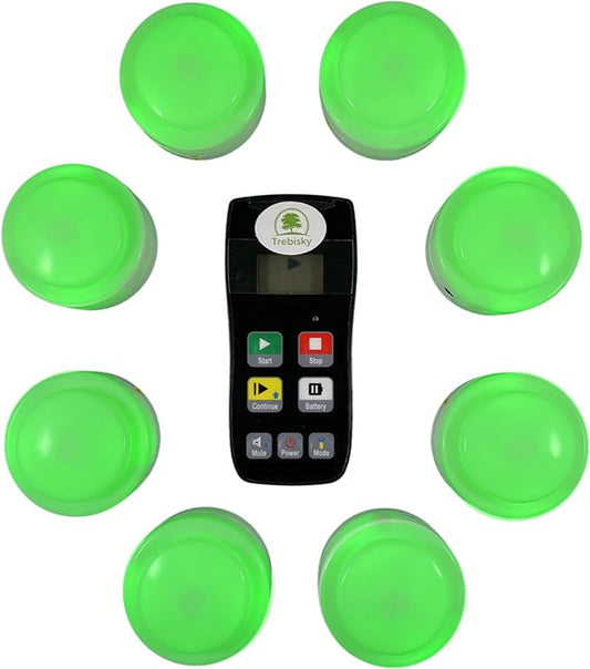 Trebisky Wireless Buzzer System for Game Show 8 Players Jeopardy Quiz Bowl Answer Buzzer w/ Light, Sound for Classroom Educational Learning Family Feud Adult Trivia Game Night Lockout,Back to School