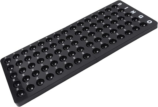 GSE Games & Sports Expert Bingo Master Board for 7/8" Balls, Black Bingo Calling Board for Parties, Large Groups, Family Game Nights