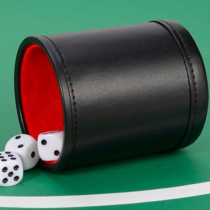 PU Leather Dices Cup Entertainment Dices Shake Container Most Dices Game Party Table Board Game Dices Game Part Dices Shake Container