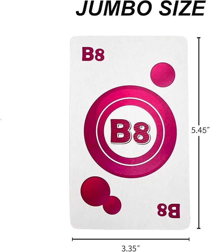 Bingo Jumbo Calling Cards-Pack of 86-Colorful Bingo Cards-5.45"x3.35"per Card-Bingo Games for Adults, Seniors, and Family