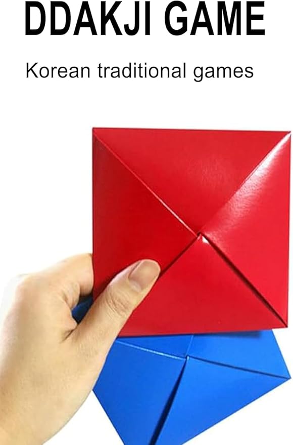 Korean Traditional Play Game, Korean Folk Game Set - Gong-gi, Biseokchigi, Jebi chagi, Paeng-y, DDAKJI Game Set, Family Travel Game (Set A)