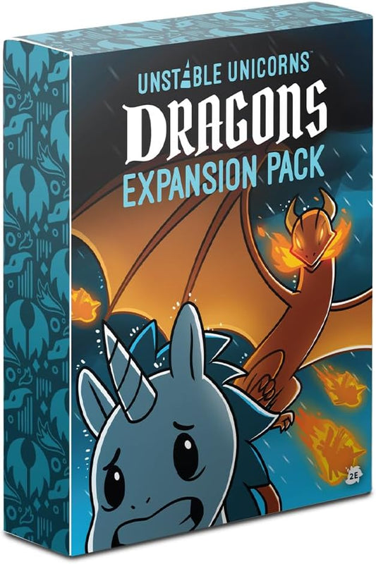 Unstable Unicorns Dragons Expansion Pack - designed to be added to your Unstable Unicorns Card Game