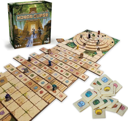 Mayan Curse – A Thrilling Puzzly Board Game with Strategy, Adventure, and Suspense – The Ultimate Tabletop Game for Adults, Families, and Escape Game Room Excitement