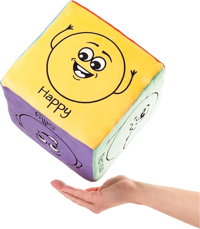 Dear Mommy Emotional Plush Cube, The 6 Sided, Extremely Soft Plush, Used as a Game for Hours, Social Emotional Learning Cube Toy, Designed by Dr Robin Baweja - Board Certified Pediatrician