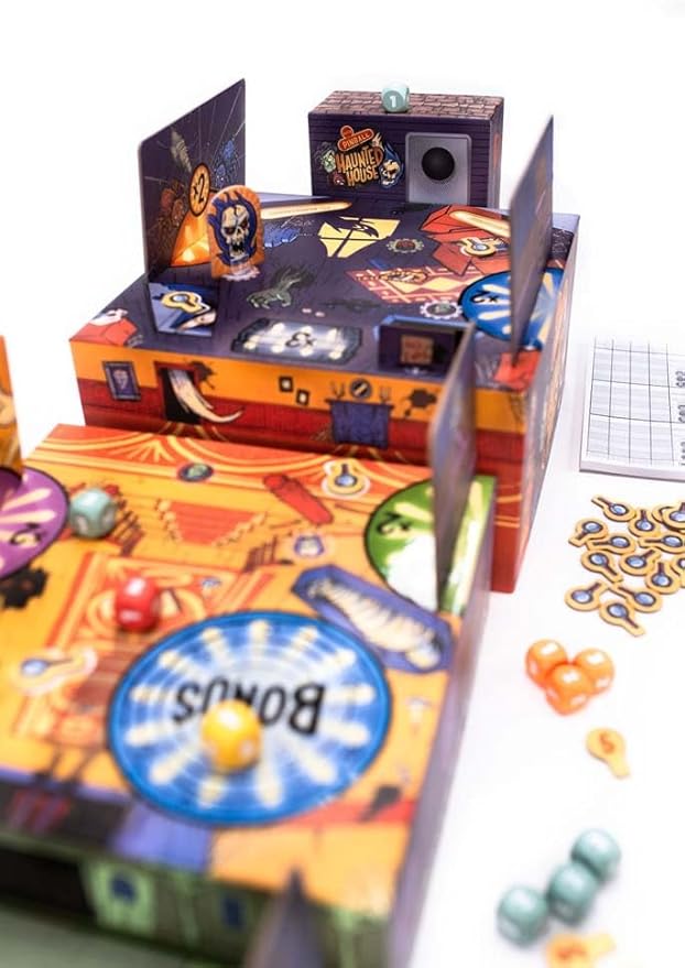Boxtop Pinball: Haunted House - Exciting Family Pinball Adventure! Fun Monster Themed Tabletop Game for Kids & Adults, Ages 8+, 1-4 Players, 15 Minute Playtime, Made by Pandasaurus Games