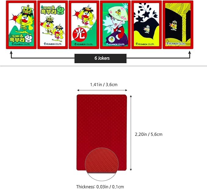 GARASANI Korean Flower Card Game Luxury Hwatu, Korean New Year Board Game Go-Stop, Godori 1Pcs