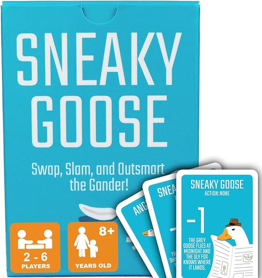 Sneaky Goose - Family Fun Strategy Card Game for Kids, Teens & Adults | Quick Thinking & Memory Game | Addictive and Entertaining | 2-5 Players | Age 8+