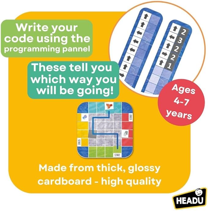 Easy Coding Game for Ages 4-7 - STEM Coding Games, Kit for Kids Activities, Learning Programming Kit Toys, Board Game Gift for Kids, Preschool Learning Toys, Teacher Homeschool Supplies