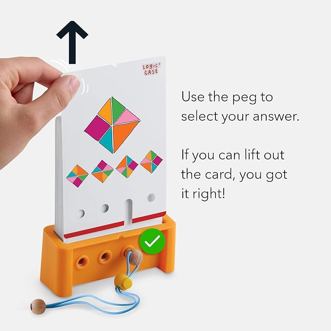 HABA Logic! CASE Starter Set - Brain Teaser Puzzles and Car Games, A Handheld Game to Develop Critical Thinking for Kids Ages 7+
