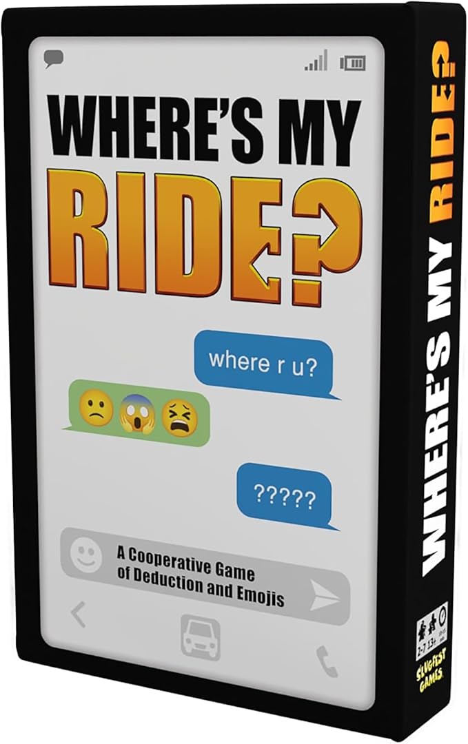 Where's My Ride? - Cooperative Deduction Game of Confusion & Emojis! Party Game, Ages 13+, 2-7 Players, 10-15 Min