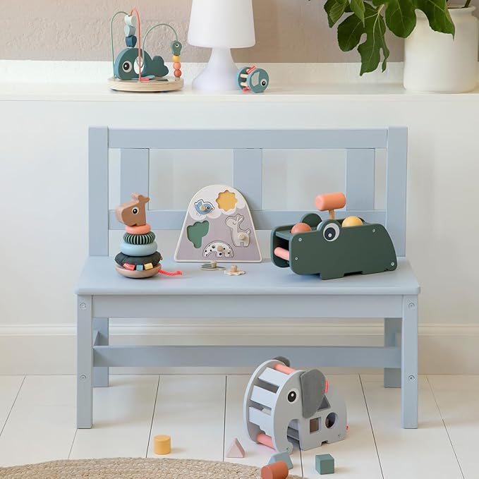 Done by Deer Hammer Board Croco Green - Wooden Activity Toy for Hand-Eye Coordination and Sense of Hearing - Green Color with Colorful Elements - Soft, Durable Fabric Flap with Crinkling Sound