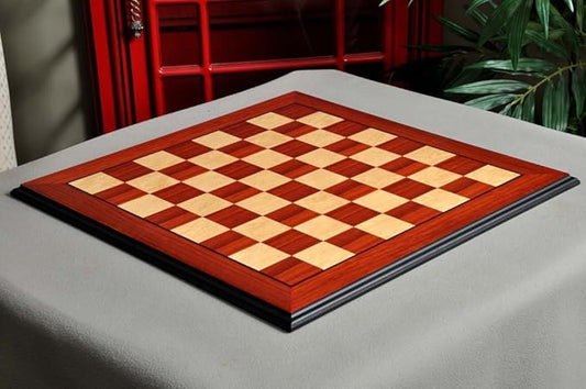 The House of Staunton Standard Traditional Chess Board - 2.25" (Coral Ash Root & Bird's Eye Maple - Satin Finish)