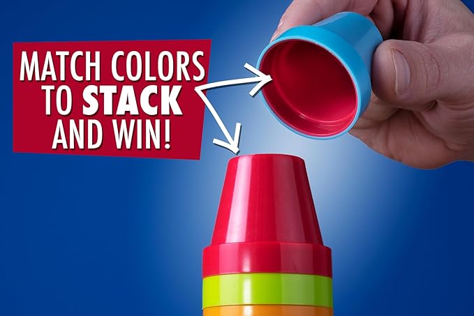Tabletop Game, Stacking Color Matching Party Game, Kids, Teens, Adults, Family Board Game Nights Parties Gifts, Ages 6+, 2 Players, Slam Cup by Blue Orange Games