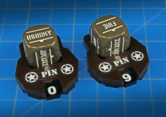 LITKO World War Two Miniature Wargames Army Pin Dial Counter | Compatible with Bolt Action | Dice Dock (United States)